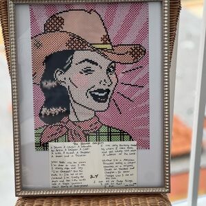 Framed Diamond Pop Art – The Jewess Cowgirl